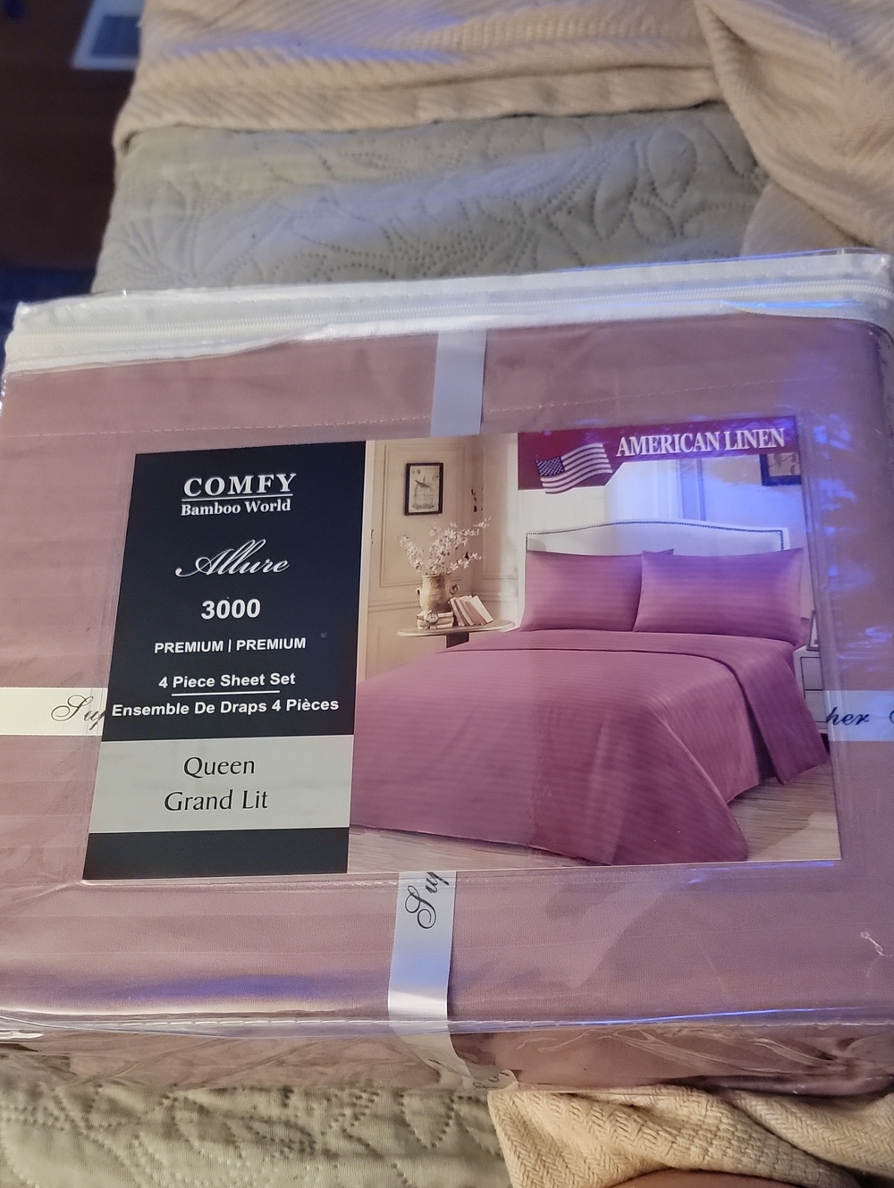 Allure 3000 Queen Sheet Set in Rose